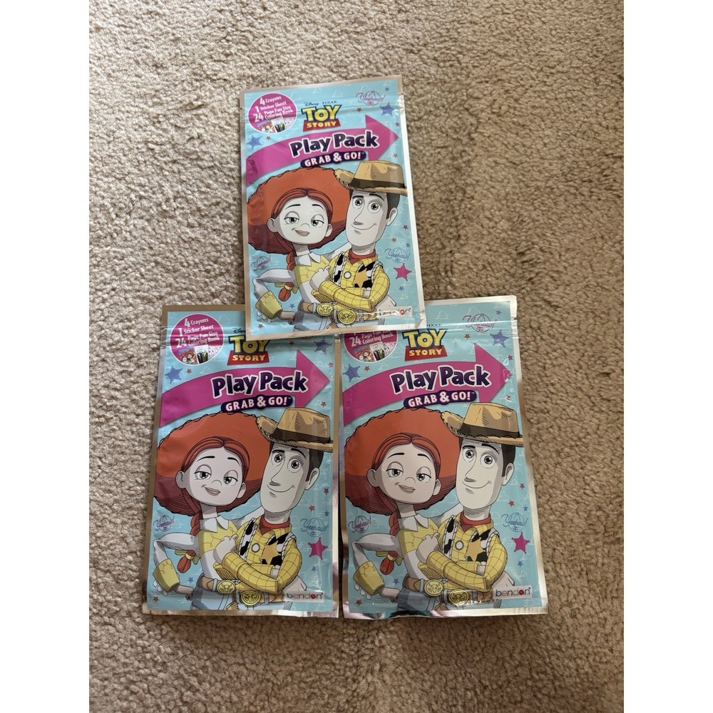 3 Toy Story Play Pack Grab & Go! Color Book And Crayons Sticker birthday gifts